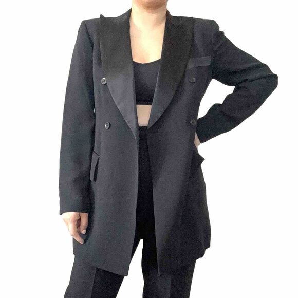 Vintage Emanuel Ungaro Women’s Silk Tuxedos Blazer EUC - Picture 1 of 16